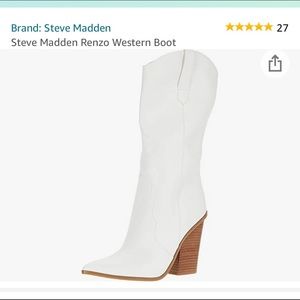 Steve Madden White Boot